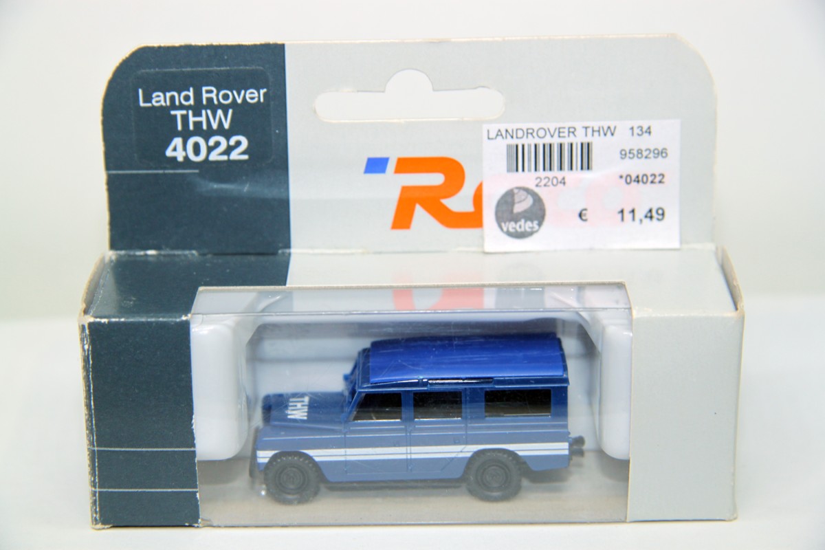 Roco 4022, Land Rover blau, "Technisches Hilfswerk"