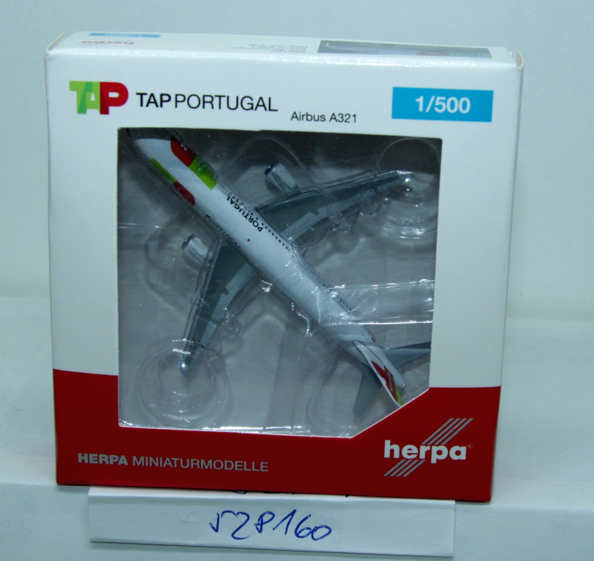 Herpa  528160, TAP Air Portugal Airbus A321 im Maßstab 1/500,