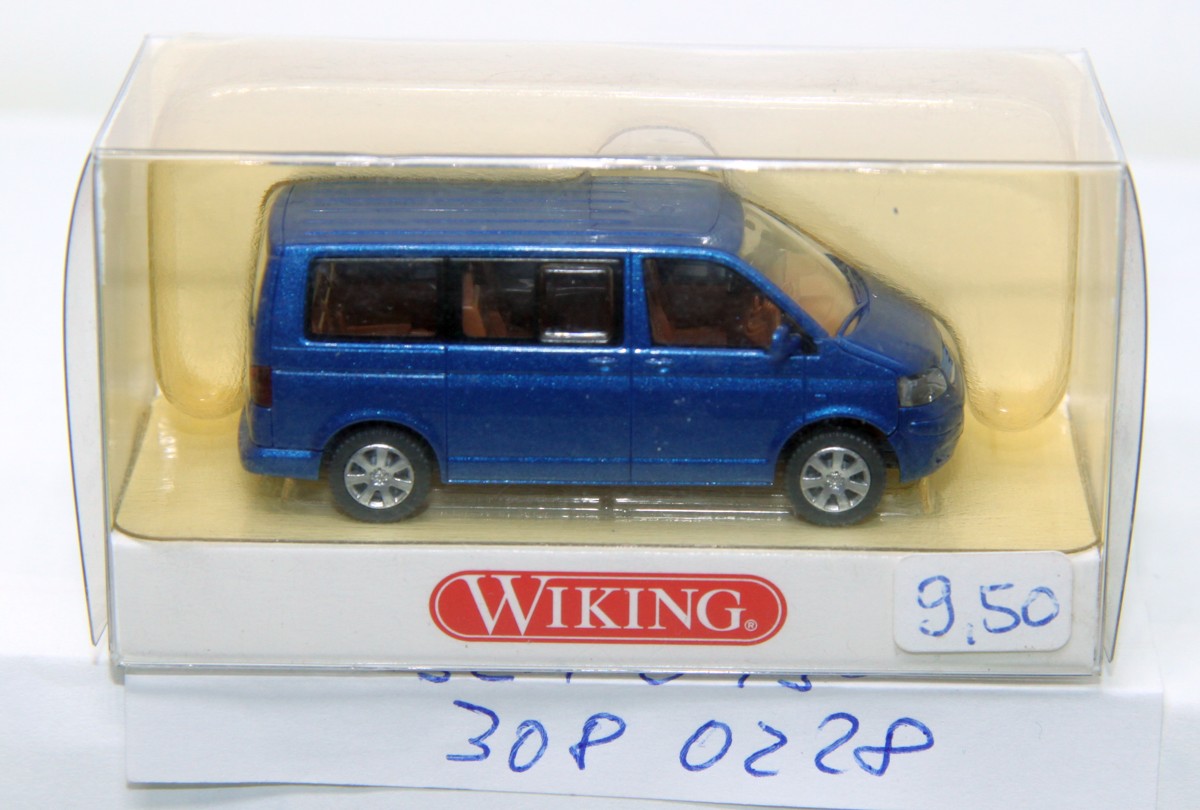 Wiking 03080636, VW Multi Van Olympia Blue, for H0 gauge, with original box