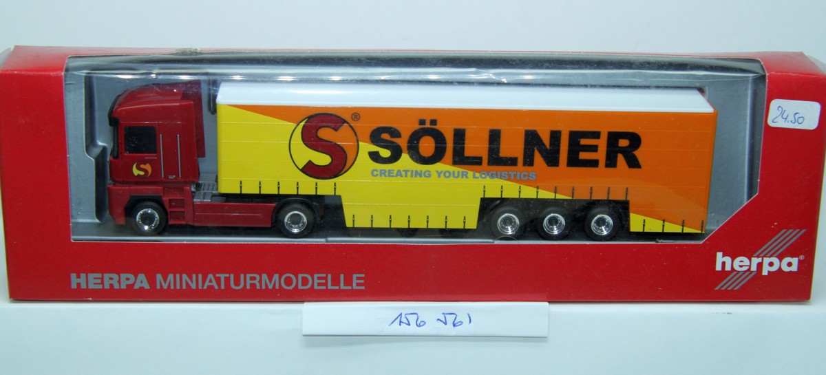 Herpa 156561,  Renault Magnum Getränke-Sattelzug, "Söllner Creating your Logistic" 
