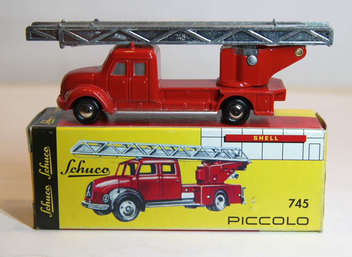 Schuco   Piccolo Magirus Feuerwehr, im Originalkarton