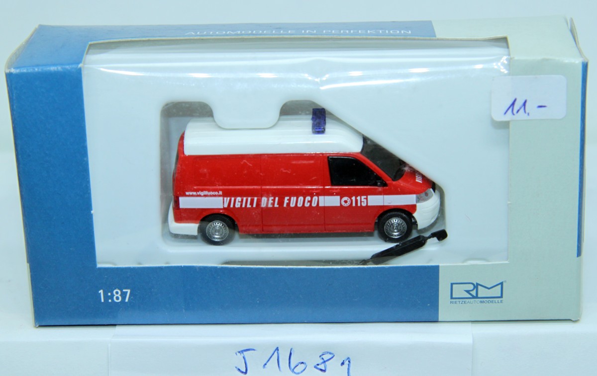 Rietze 51681, VW T5 Gerätewagen Vigili del Fuoco Italien