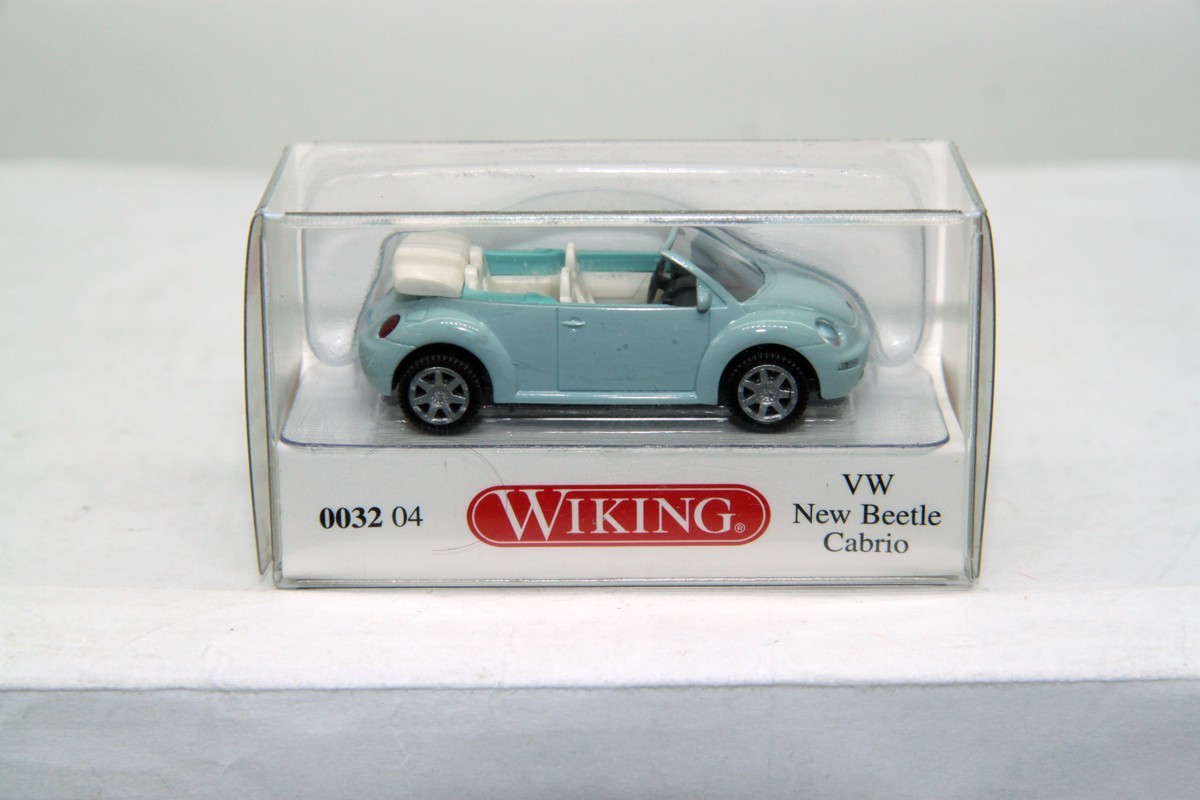 Wiking 003204, VW New Beetle Cabrio, aquarius blue metallic, 