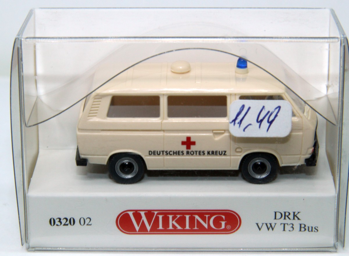 Wiking 032002, DRK - VW T3 Bus, for H0 gauge, with original box