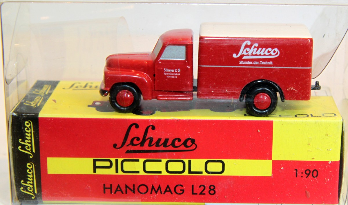  Schuco 01782 Piccolo Hanomag L 28, rot-weiß, im Original Karton
