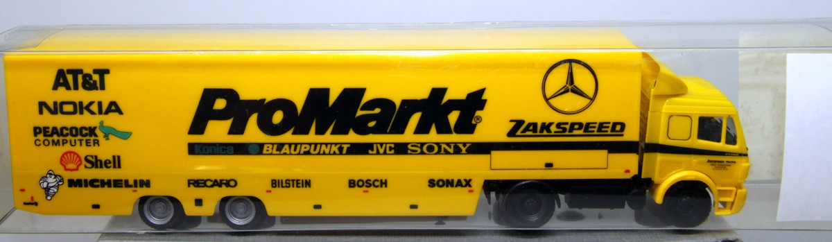Herpa LKW, Zakspeed/ProMarkt, MB Renntransporter, für Spur H0, in OVP ...