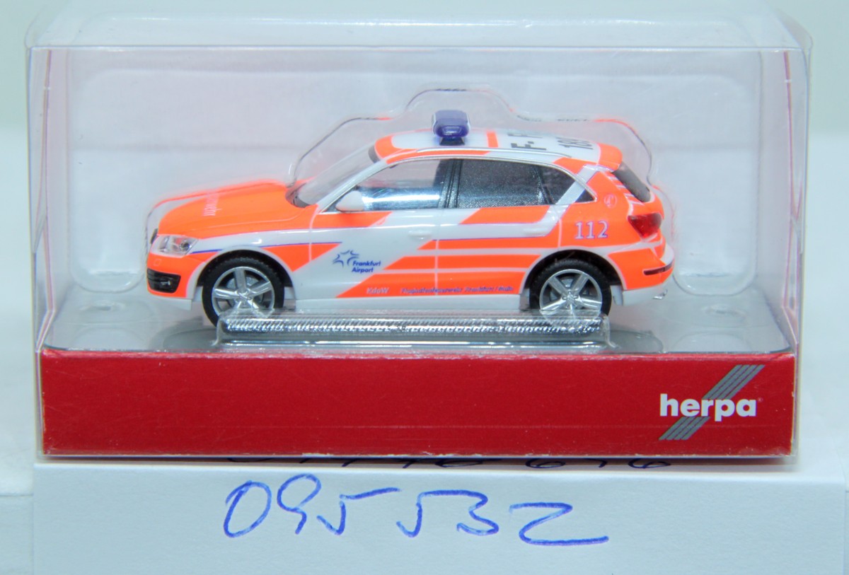 Miniature 1/87 Herpa Audi Q5 ELW FW Aéroport Francfort Fraport - Réf. 095532, Neuf